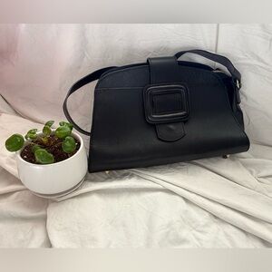 Elegant Black Divina Firenze Women's Italian Leather Bag